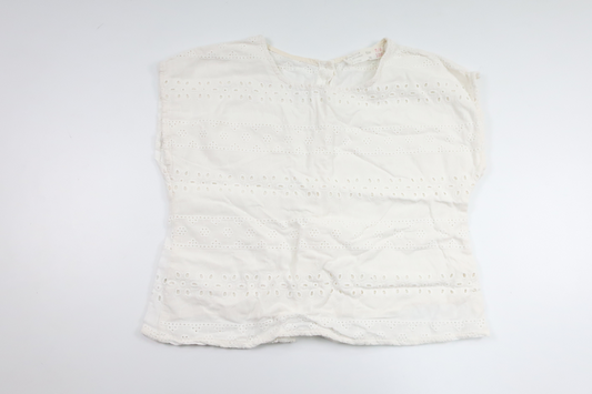 Pullover mit Stickerei von Zara – Größe 128 – Weiß