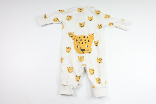 Pyjama mit Leopardenmuster von Lindex – Größe 56 – Weiß