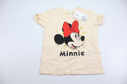 H&M Minnie T-shirt - Size 74/80 - Off-white