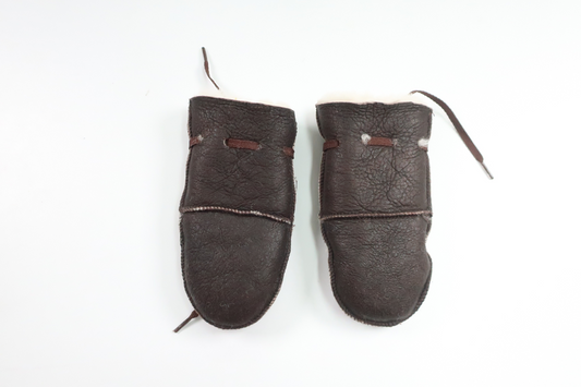 Gefütterte Fäustlinge (Hersteller unbekannt) – Größe 86/92 – Braun