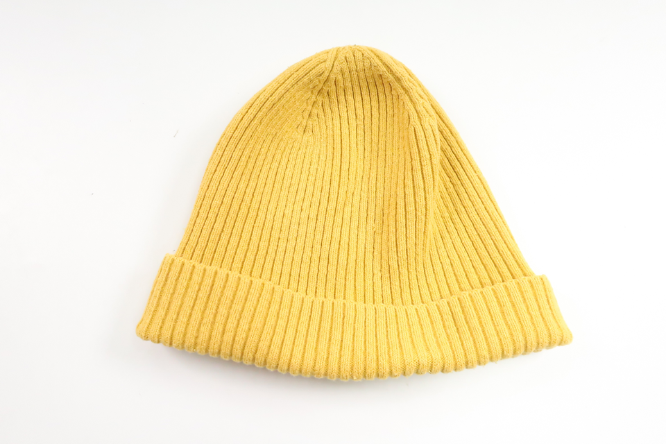 Ribbed knit hat from Lindex - Size 52/54 - Yellow