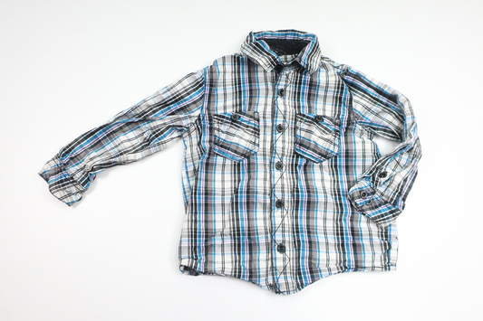 Kariertes Hemd von Lindex – Größe 92 – Blau