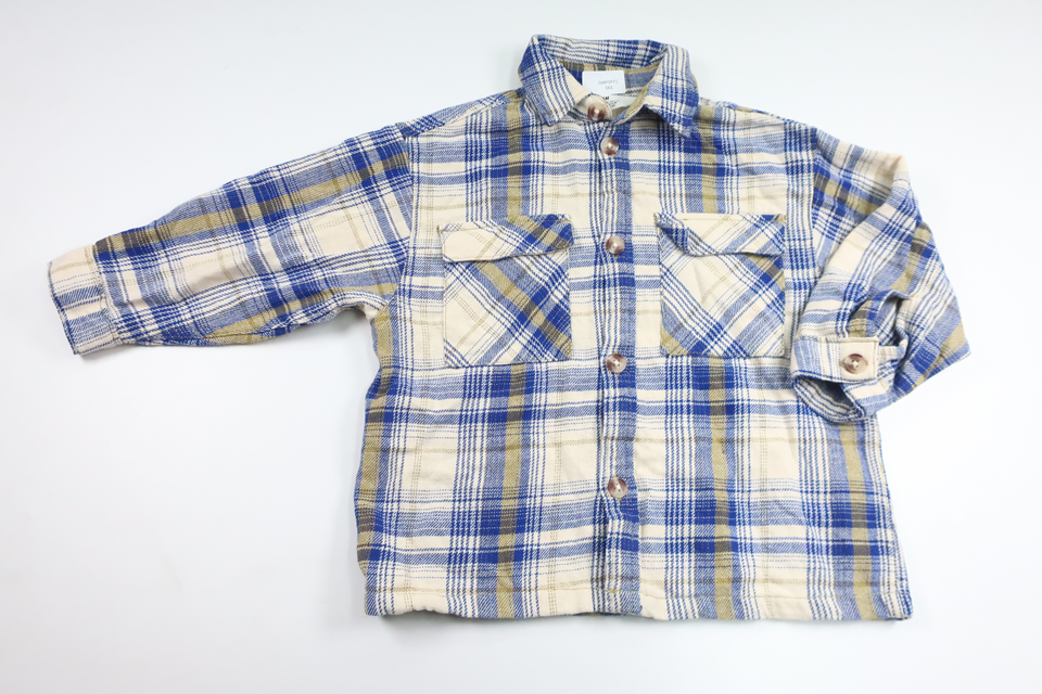 Karierte Jacke von H&MM - Größe 104 - Blau