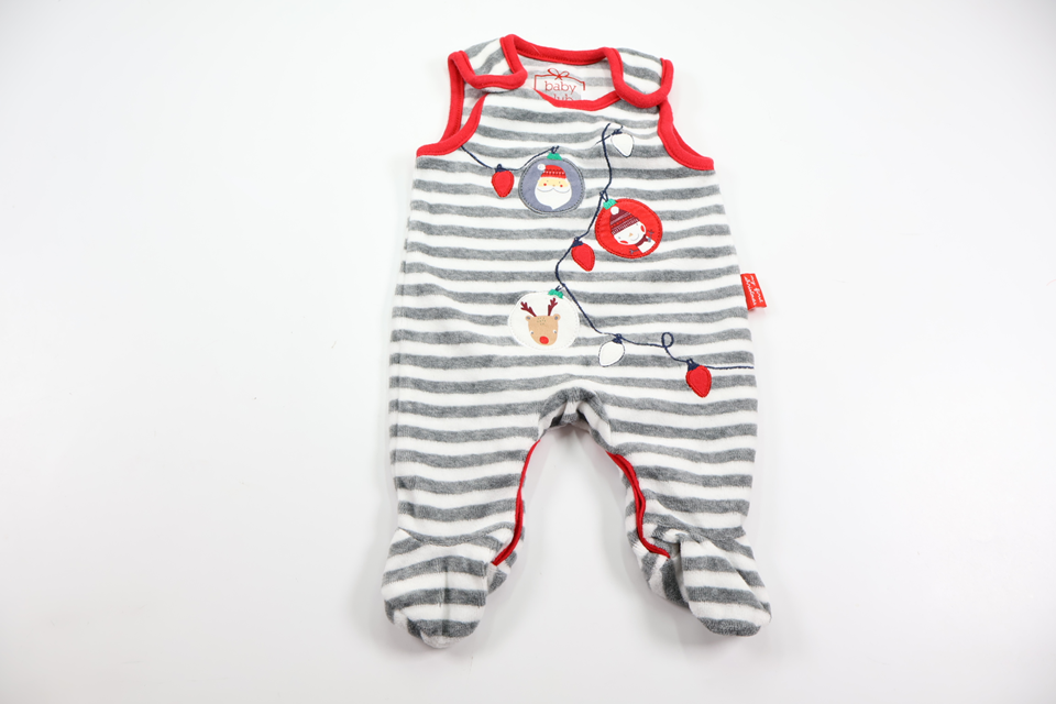 Striped fleece jumpsuit from Baby Club by C&A - Size 50 - Grey