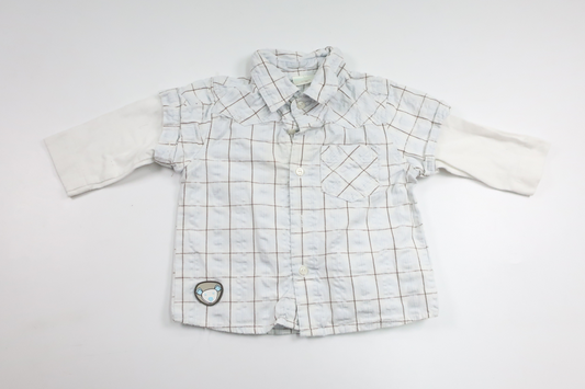 Checked shirt from Kappahl - Size 74 - Off-white
