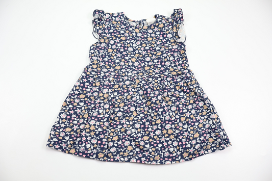 Floral dress from H&M - Size 74 - Navy blue