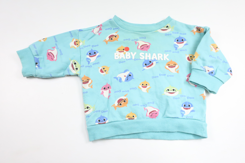 Sweatshirt with Baby Shark from Cubus - Size 62 - Blue
