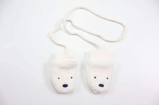 Fleece mittens from Lindex - One size - White