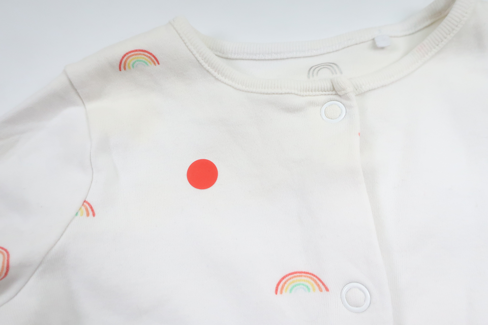 Regenbogen-Pyjama von Next – Größe 62/68 – Weiß