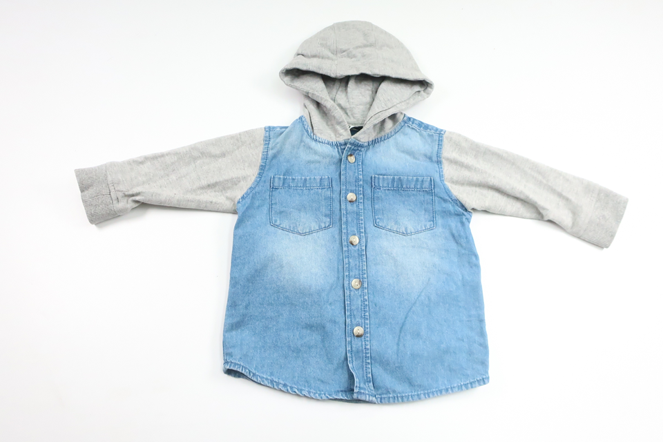 Kapuzenhemd von Cubus – Größe 74 – Denim