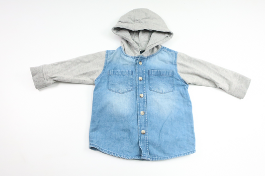 Kapuzenhemd von Cubus – Größe 74 – Denim