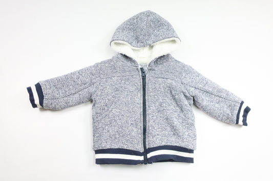 Gefütterte Kapuzenjacke von Dirkje – Größe 68 – Marineblau