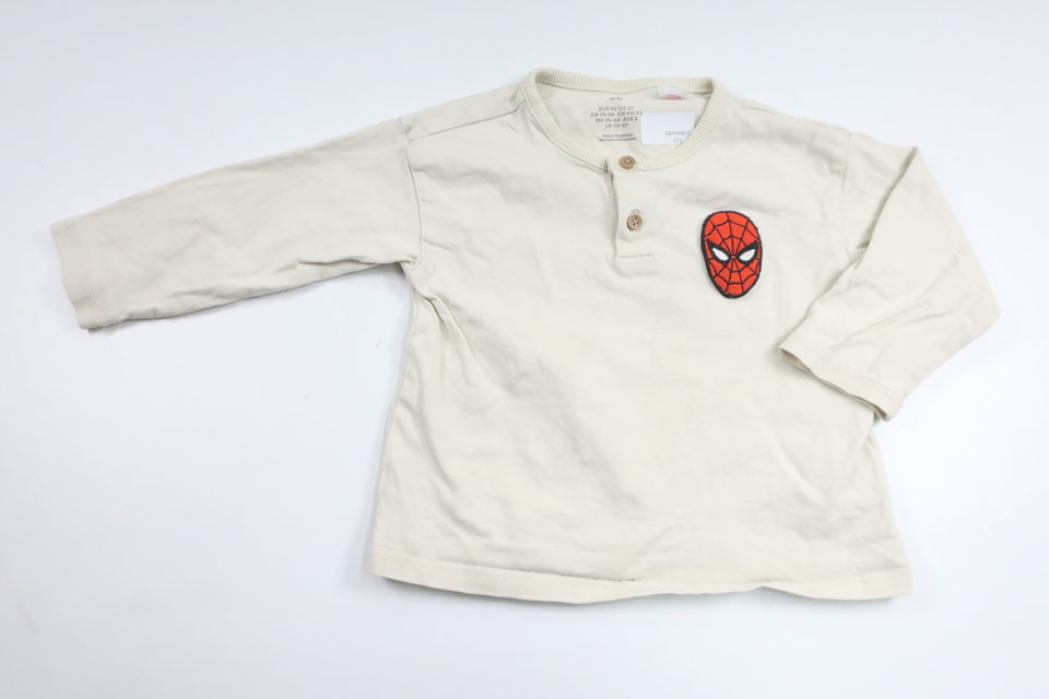 Spiderman-Pullover von H&MM - Größe 92 - Cremeweiß