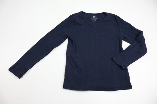 Ribbed sweater from H&M - Size 110/116 - Navy blue