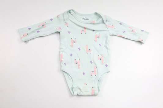 Bodysuit with llama from Pekkle - Size 56/62 - Blue