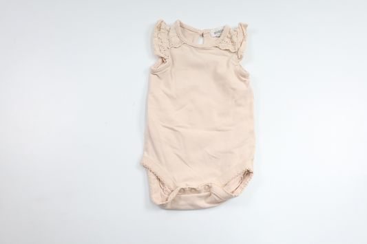 Leinenbody von Newbie – Größe 62 – Rosa