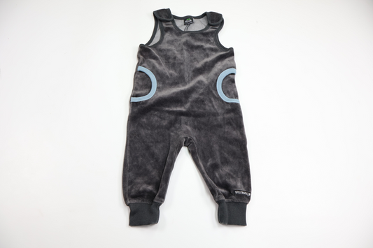 Velour jumpsuit from Villervalla - Size 74 - Grey