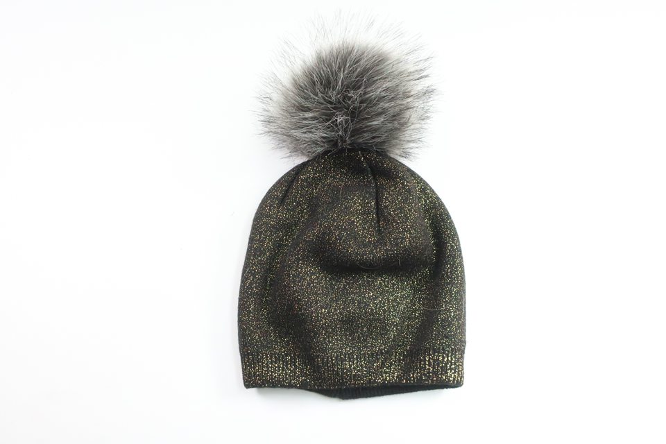 Hut mit Quaste, Marke unbekannt – Größe 98/104 – Schwarz