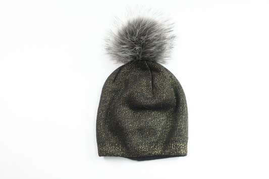 Hut mit Quaste, Marke unbekannt – Größe 98/104 – Schwarz