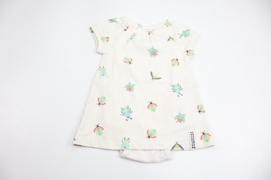 Dress with built-in body from Geggamoja - Size 50/56 - White