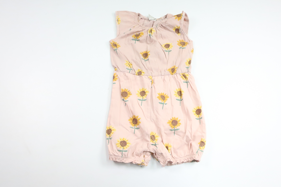 Jumpsuit mit Blumenmuster von Lindex – Größe 86 – Rosa