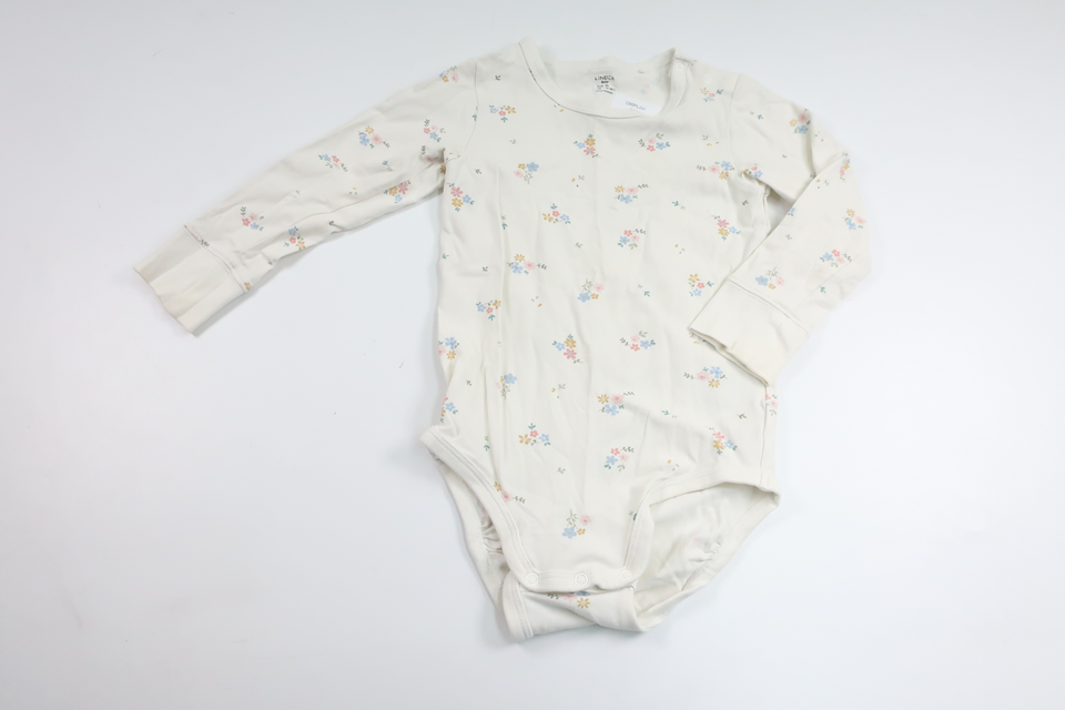 Geblümter Body von Lindex – Größe 86 – Weiß