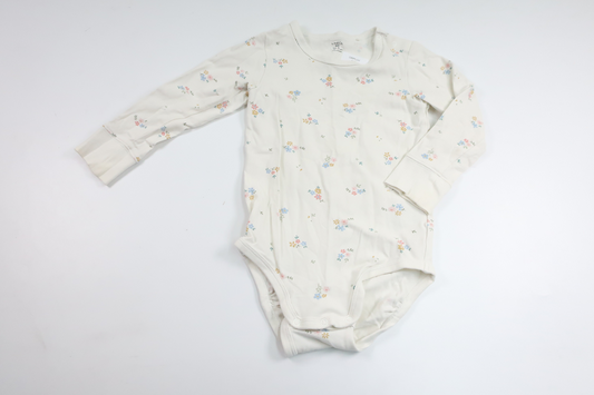 Geblümter Body von Lindex – Größe 86 – Weiß