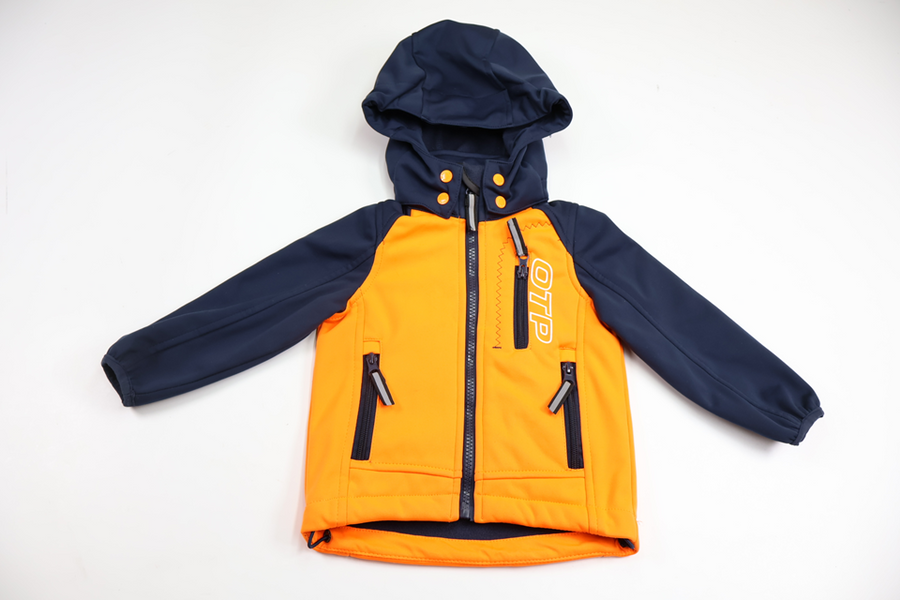 Fleece-lined softshell jacket from On The Peak - Size 80 - Orange