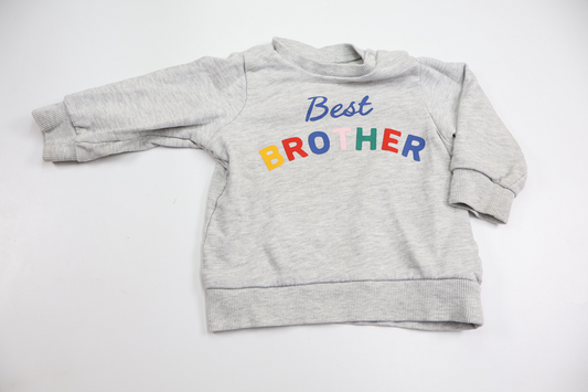 Sweatshirt "Best Brother" from H&M - Size 74 - Grey