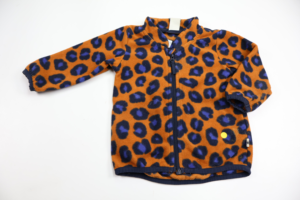 Leopard print fleece jacket from Lindex - Size 74 - Brown