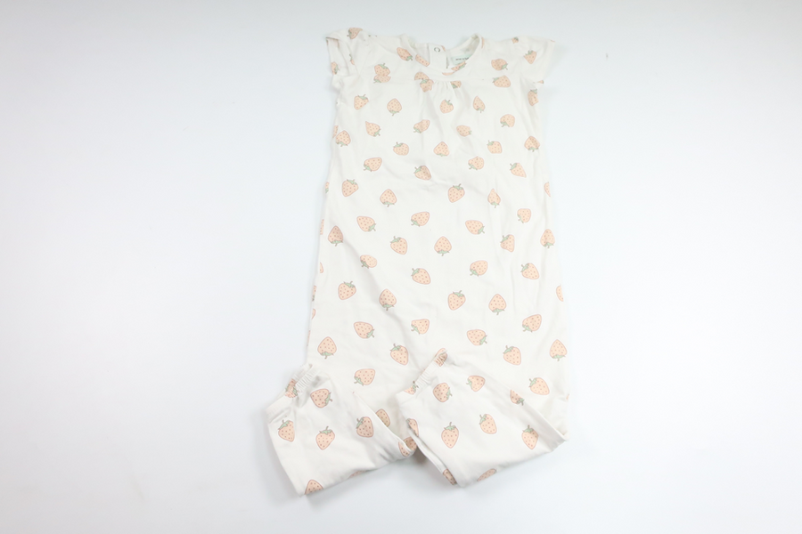 Jumpsuit with strawberries from Mini A Ture - Size 92 - White