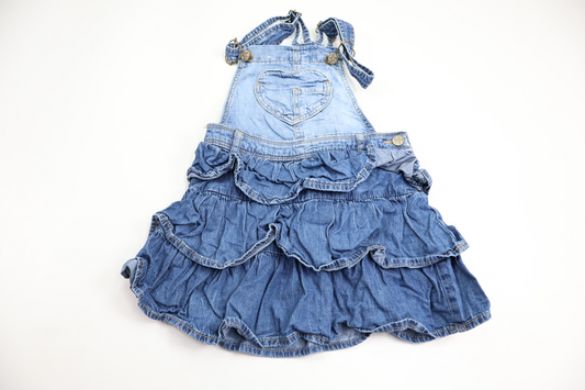 Denim dress with ruffle from Lindex - Size 116 - Denim