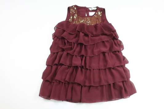 Dress with ruffles from Cubus - Size 92 - Burgundy