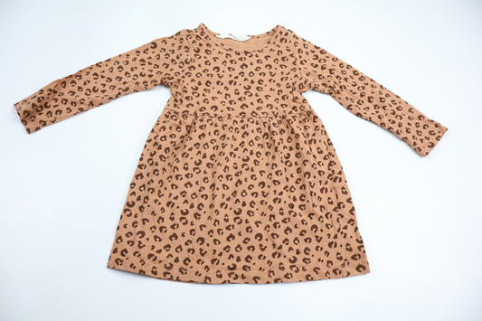 Leopard print dress from H&M - Size 92 - Beige