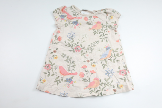 Geblümtes Kleid von Lindex – Größe 92 – Cremeweiß