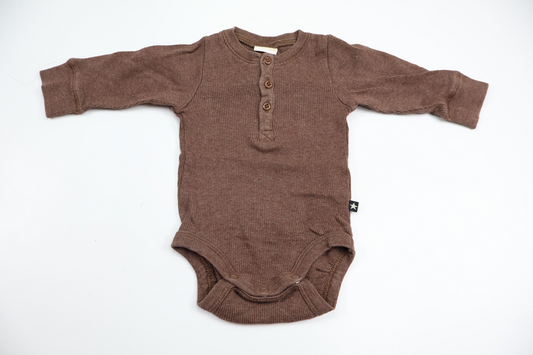 Ribbad body från Lindex - Storlek 56 - Brun
