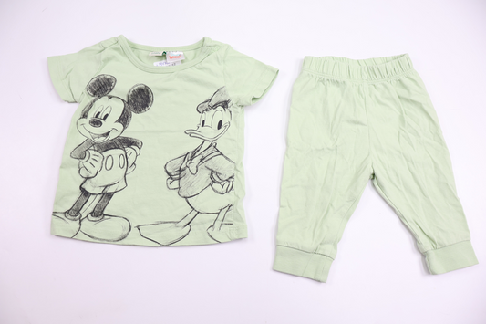 Tvådelad pyjamas med Disney från LC Waikiki - Storlek 62/68 - Grön