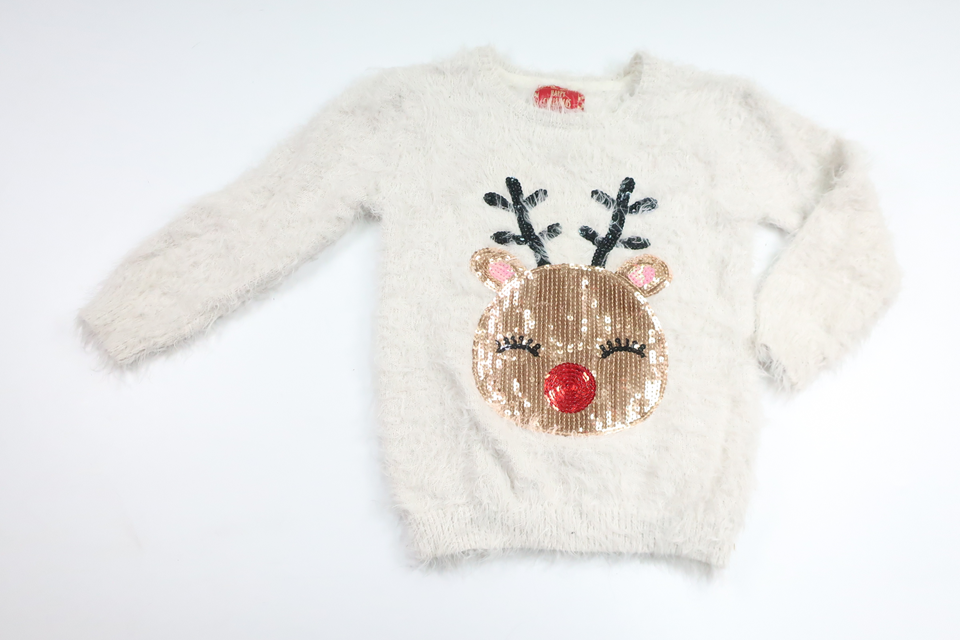 Shaggy sweater from Happy Christmas - Size 116 - White