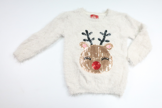 Shaggy sweater from Happy Christmas - Size 116 - White