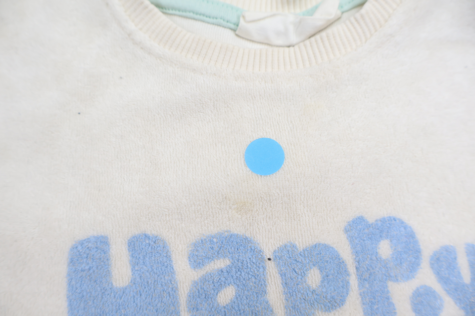 T-shirt i mjuk frotté från Kappahl - Storlek 80 - Benvit