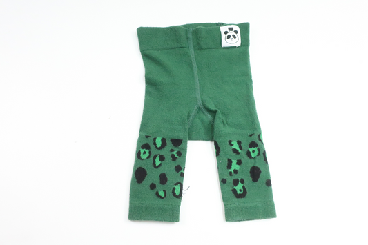 Strumpfhose mit Leopardenmuster von Mini Rodini – Größe 56/62 – Grün