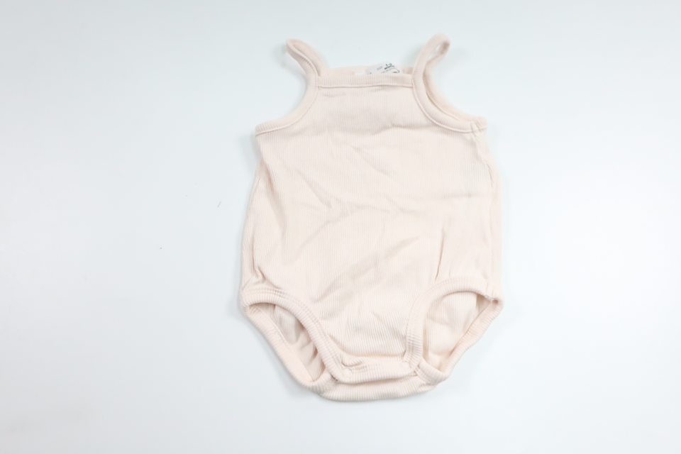 Ribbed linen bodysuit from Zara - Size 56/62 - Pink