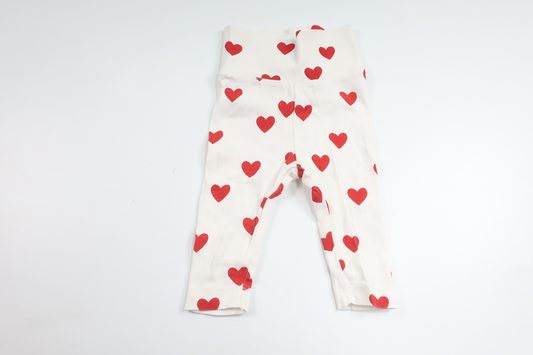 Pants with hearts from H&M - Size 62 - White
