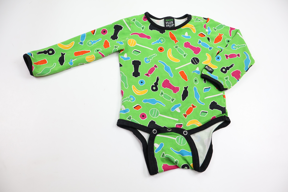 Body från Villervalla - Storlek 80 - Grön