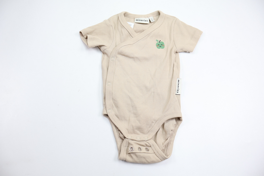 Ribbad omlottbody från Minories - Storlek 62 - Beige