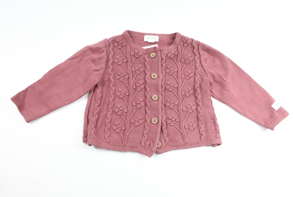 Strickjacke von Newbie – Größe 74 – Lila