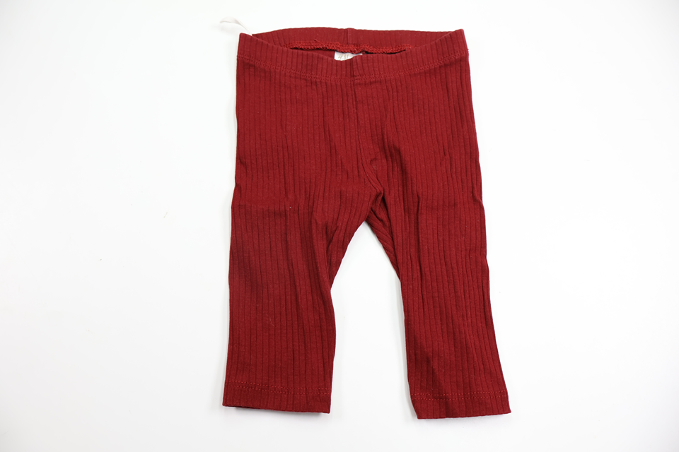 Ribbade byxor från H&M - Storlek 62 - Vinröd