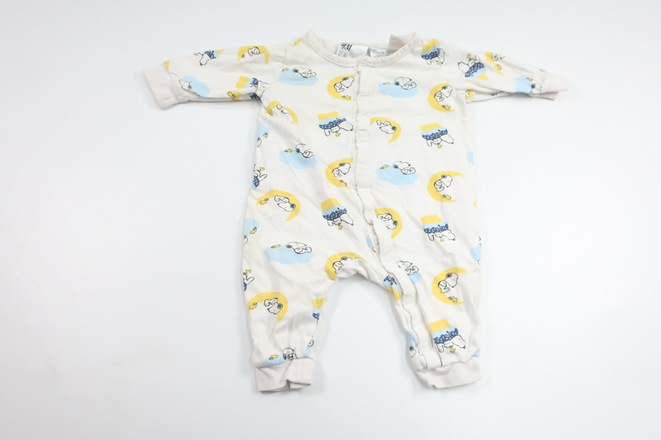 Pyjama mit Snoopy von H&MM - Größe 62 - Weiß