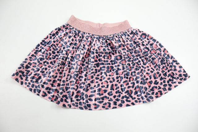 Leopard print velour skirt from My Wear Young - Size 86/92 - Pink