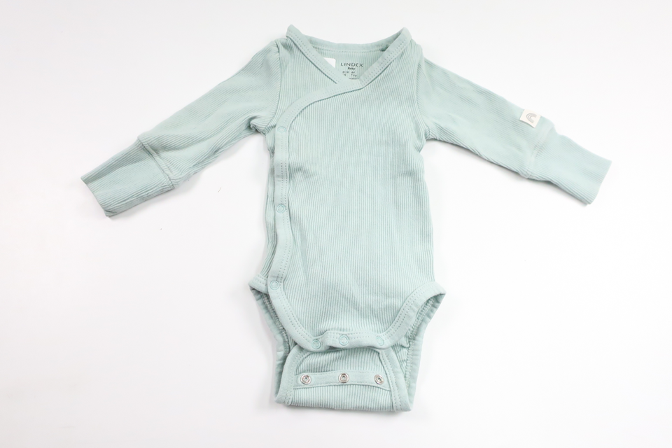 Gerippter Wickelbody von Lindex – Größe 44 – Blau